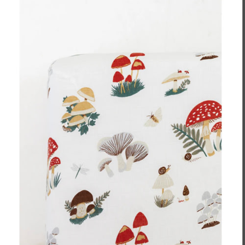 Mushroom Crib Sheet