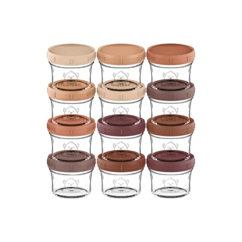 12-Pack Prep Jars Baby Food Storage Glass Containers