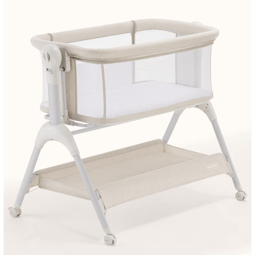 HARPPA Cuddly Sway | 3-in-1 Rocking Baby Bassinet & Bedside Sleeper for Newborns with Mattress for Reflux | Attaches to Bed, Adjustable Heights, Non-Toxic & CPSC Certified | Sturdy Frame, Portable Wheels, Tool-Free Setup, Gentle Rocking | Perfect for Newb