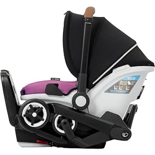 Evenflo Gold Shyft DualRide with Carryall Storage Infant Car Seat and Stroller Combo (Opal Pink)