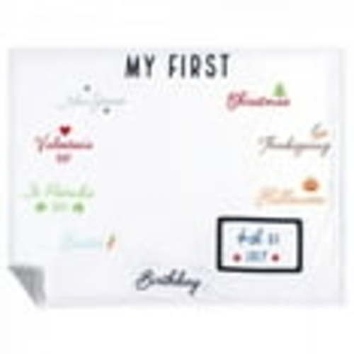 Hudson Baby Infant Plush Holiday and Milestone Blanket, Holiday, One Size