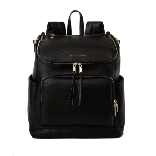 Lullaby Diaper Backpack Black | Poppy and Peonies – Poppy & Peonies