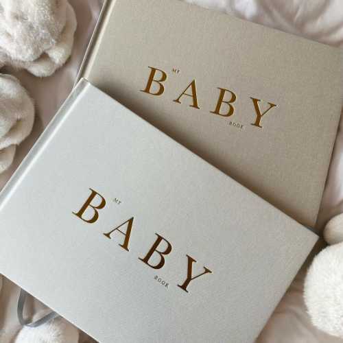 My Baby Book by Mina Mae, luxury baby gift, baby journal, baby keepsake, baby book, neutral nursery, baby shower gift, gifts for new parents