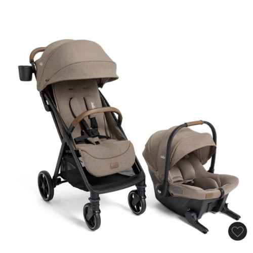 Joie Nutmeg Travel System with Mint Infant Carseat - Maple
