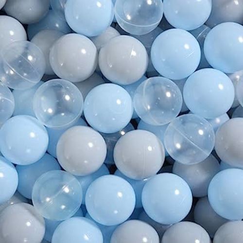 PlayMaty Colorful Pit Balls 2.1-inch Plastic Ocean Ball Crush Proof Stress Balls for Kids Pool Ball Playhouse Ball Pit Accessories