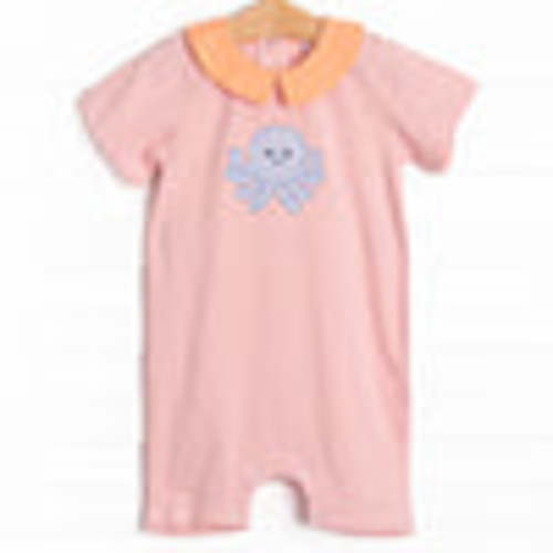 Ink-credible Applique Short Romper, Orange – Stitchy Fish