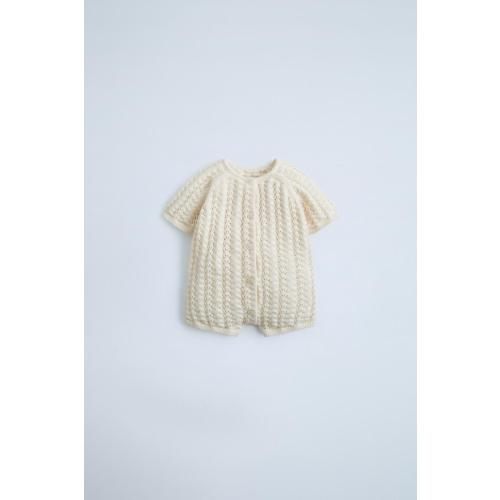 OPEN KNIT COTTON SILK JUMPSUIT - Ecru | ZARA United States