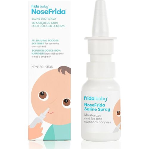 Frida Baby NoseFrida Saline Mist Spray, Baby Saline Nasal Spray, Nasal Spray Decongestant to Soften Nasal Passages, Baby Saline Spray for Congestion Relief, 0.68 fl.oz.