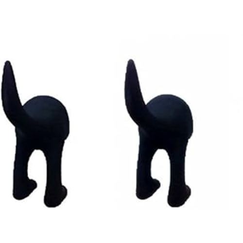 IKEA Bastis 2 Black Hooks for the Dog Cat Pet leashes hanger
