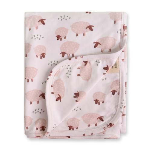 Sheep Reversible Baby Blanket (Organic Jersey)