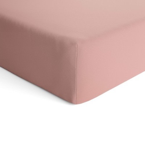 Natemia Fitted Bed Sheet, Color: Misty rose, Size: crib