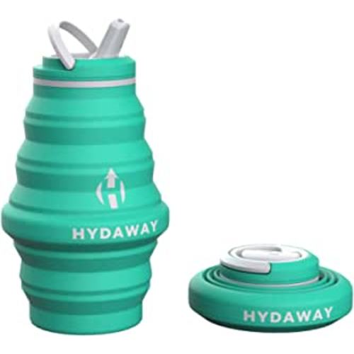 Amazon.com : HYDAWAY Collapsible Water Bottle, 17oz Flip-Top Lid | Ultra-Packable, Travel-Friendly, Food-Grade Silicone (Mist) : Sports & Outdoors