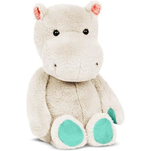 B. toys- B. softies- 12" Plush Hippo- Stuffed Animal – Soft & Gray Hippopotamus Toy – Washable Toys for Baby, Toddler, Kids- Happyhues- Garry Grey Hippo– 0 Months, Gray,grey