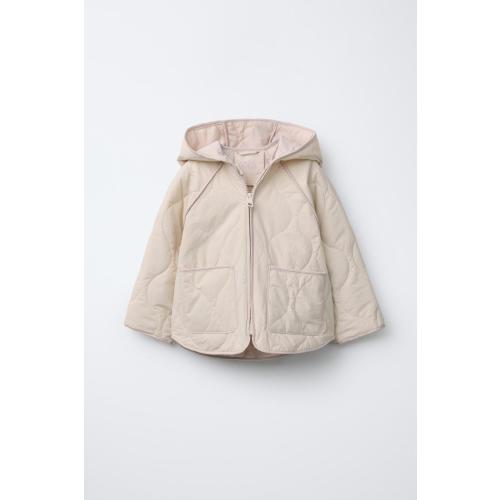 WATER REPELLENT PUFFER JACKET - Ecru | ZARA United States