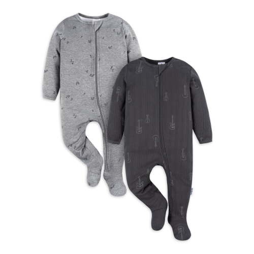 Gerber Baby Boy Sleep N Play Footed Cotton Pajamas, 2-Pack, Sizes Newborn - 3/6 Months
