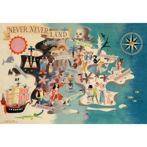 Never Neverland - Peter Pan Mary Blair Print - Mary Blair art