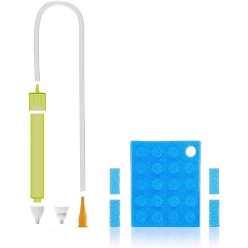 Baby Nasal Aspirator with 24 Filters, Mouth Suction Nasal Congestion Relief for Toddlers, Baby Nose Booger Sucker with 2 Silicone Tips, A Fast and Safe Nose Cleaner as Baby Shower Gift