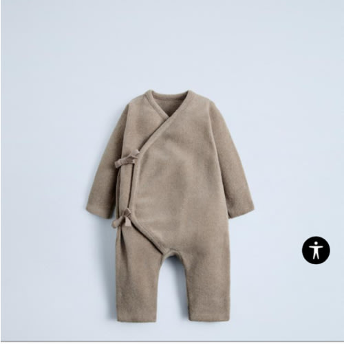 SOFT TOUCH KIMONO ROMPER - taupe brown | ZARA United States