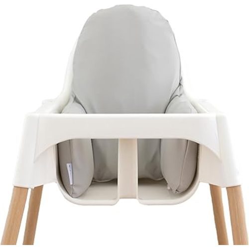 Yeah Baby Goods Wipeable IKEA Antilop Highchair Cushion Cover (Grey) - Soft, Waterproof Baby High Chair Cover