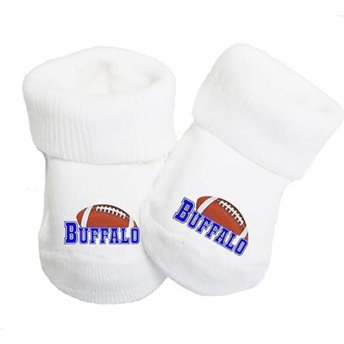 Football Baby Toe Bootie Socks for Buffalo Fans 0-9 Months