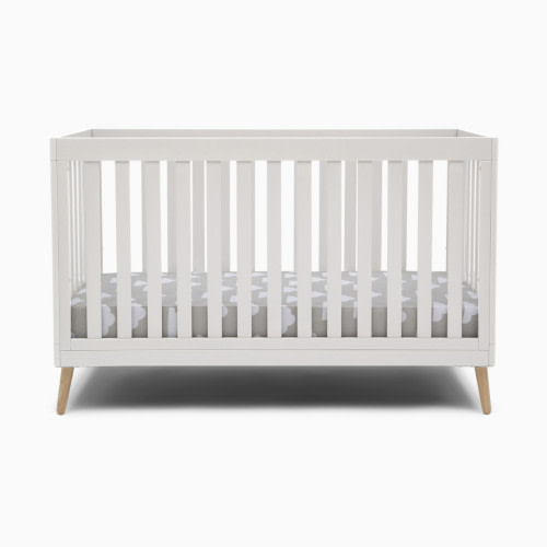 Delta Children Essex 4-in-1 Convertible Baby Crib - Bianca White With Natural Legs