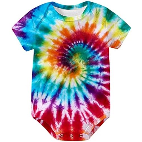 rrhss Newborn Baby Tie Dye Clothes Infant One Piece Bodysuit Romper Baby Girls Boys Outfits