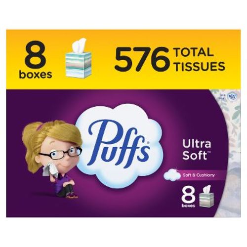 Puffs Ultra Soft Facial Tissue - 8pk/72ct