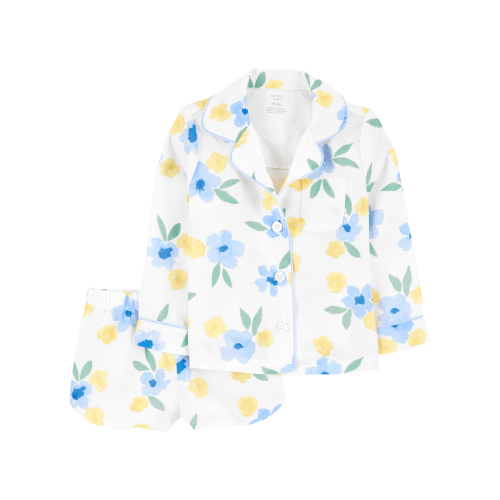 Toddler Floral Loose Fit Ribbed 2-Piece Pajamas - Carter's | Carter's