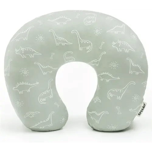 GRSSDER Nursing Pillow Cover Stretchy Minky Removable Nursing Covers for Breastfeeding Pillows, Ultra Soft Comfortable Slipcover for Baby Boy and Girls, Dinosaurs Print
