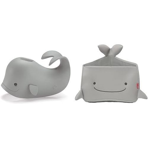 Skip Hop Moby Grey Baby Bath Spout Cover and Corner Hang Toy Organizer Storage