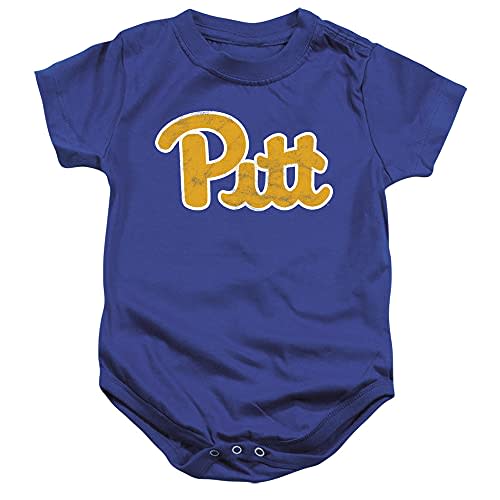 University of Pittsburgh Official Distressed Primary Logo Unisex Infant Snap Suit for Baby