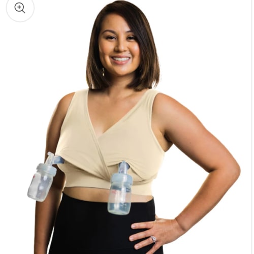 Everyday Luxe 3.0 Nursing & Hands-Free Pumping Bra - 2XL, cream