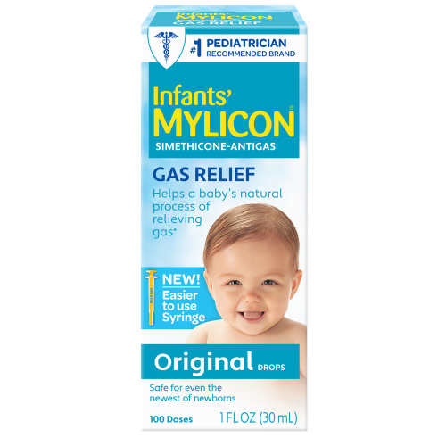 Infants' Mylicon Gas Relief Drops & Syringe, Original, 100 Doses, 1 fl oz