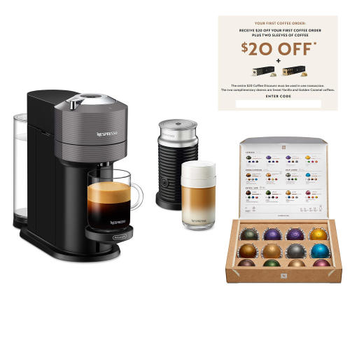 Nespresso Vertuo Next Deluxe by De’Longhi, Dark Grey with Milk Frother - Sam's Club