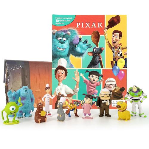 Disney Pixar My Busy Books - Storybook, 10 figurines, playmat