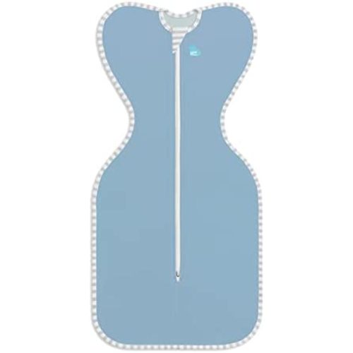Love To Dream Swaddle UP 1.0 TOG, Dusty Blue, Medium, 13-19 lbs., Dramatically Better Sleep, Allow Baby to Sleep in Their Preferred arms up Position for self-Soothing, snug fit Calms Startle Reflex