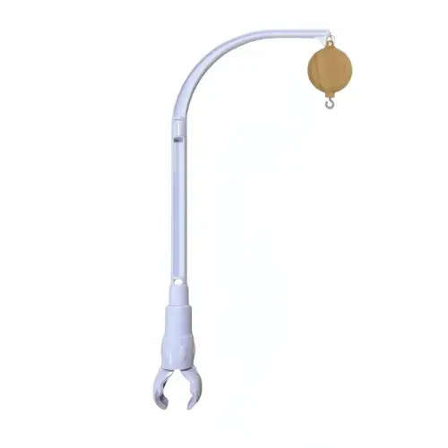 23 inch Baby Crib Mobile Bed Bell Holder Arm Bracket,with Battery-Operated Music Box, The Claw Part can be Adjusted Width-DIY Toy Decoration, Plays 35 Tunes Volume Adjustable (58CM)