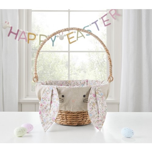 Floral Bunny Ear Easter Basket Liners | Pottery Barn Kids