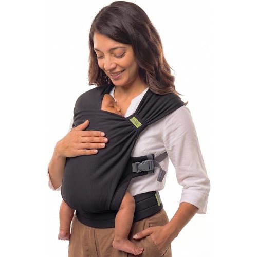 Boba Bliss Pre-Wrapped Baby Wrap Carrier, Newborn Sling, Black