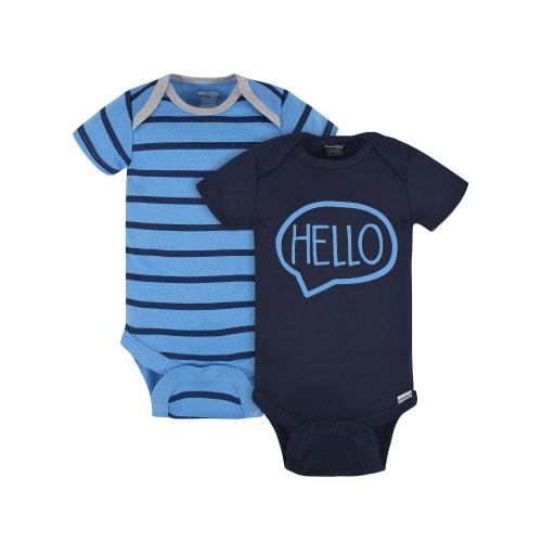 Onesies Brand Baby Neutral Short Sleeve Bodysuits, 2-Pack, Newborn - 6/9 Months