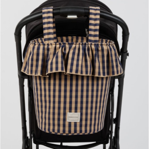 Basket Vichy - Navy + Caramel - Minicoton