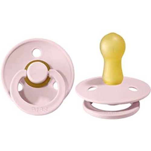 BIBS Pacifiers | Natural Rubber Baby Pacifier | Set of 2 BPA-Free Soothers | Made in Denmark | Blossom | Size 0-6 Months