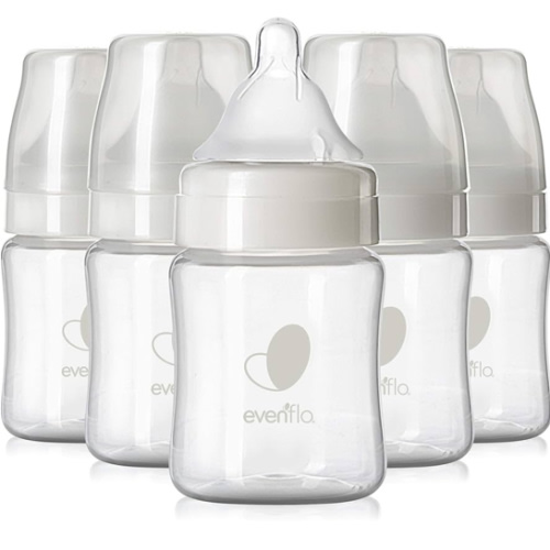 Evenflo Feeding Premium Proflo Venting Balance Plus Wide Neck Baby, Newborn and Infant Bottles - Developed by Pediatric Feeding Specialists - 5 Ounce (Pack of 6)