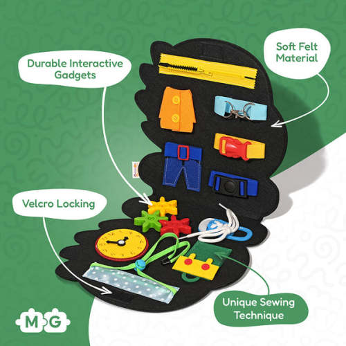 Buy Montessori Dino Soft Felt Busy Board Online I Montessori Generation