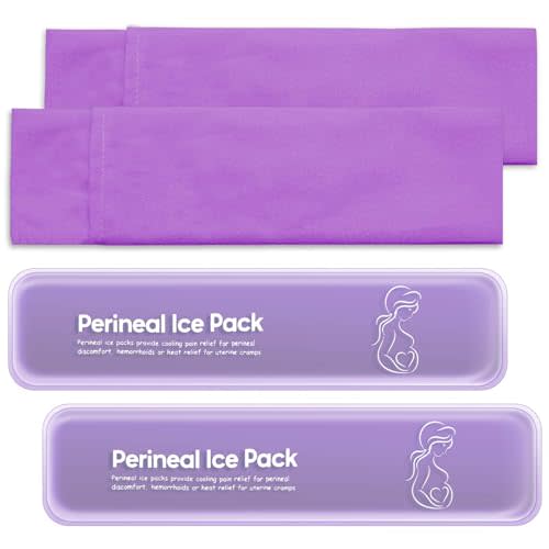 Reusable Perineal Cooling Pad for Postpartum and Hemorrhoid Pain Relief,Instant Perineal Cold Pack,Vaginial Ice Pack for Pain Relief (Color-Purple)