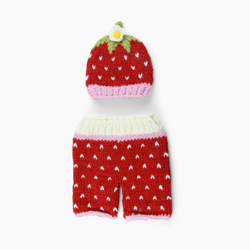 Blueberry Hill Newborn Strawberry Set - Red, Nb 0-3m