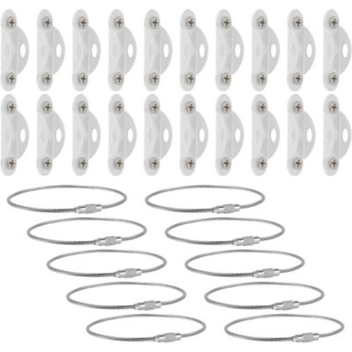 10Pcs Furniture Anchors Anti Tip Furniture Anchors Kit Metal Furniture Wall Anchors Secure 400 Pound Furniture Earthquake Resistant Furniture Safety Straps for Baby Proofing Dresser Cabinet