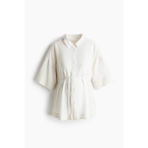MAMA BEFORE & AFTER TIE-BELT SHIRT