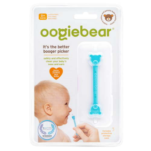 oogiebear Baby Ear & Nose Cleaner, with Case. Dual Earwax and Snot Remover. Aspirator Alternative.