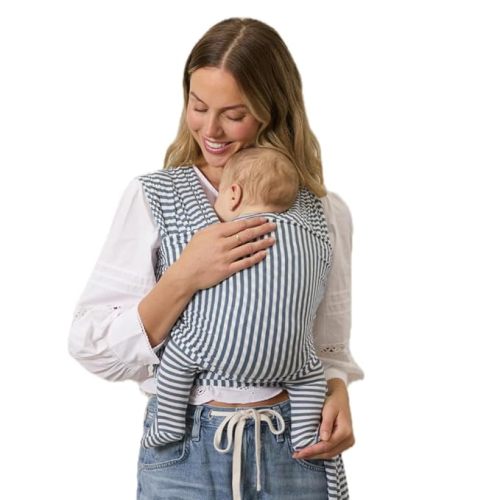 Solly Baby Wrap Carrier - Lightweight Baby Carrier - Newborn Baby Essentials - for Newborn, Infants and Baby 8-25 Lbs. Chambray Stripe